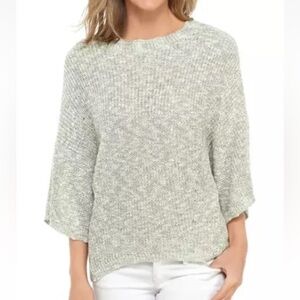 New Directions Curvy Dolman Sleeve Open Knit Sweater Size IX Green T28